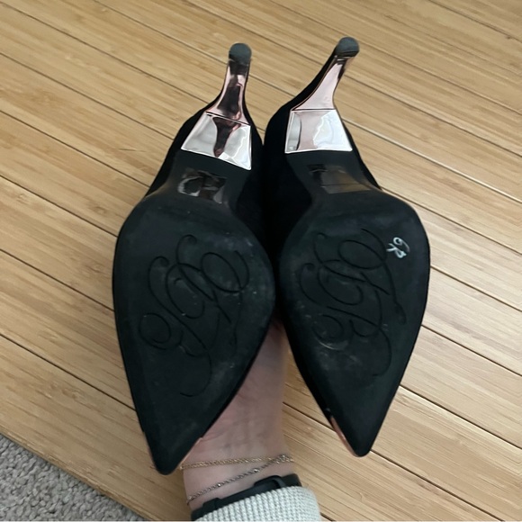 Ted Baker Black Women’s Sloana Pump Scallop Trim Rose Gold 38.5 - Picture 3 of 5